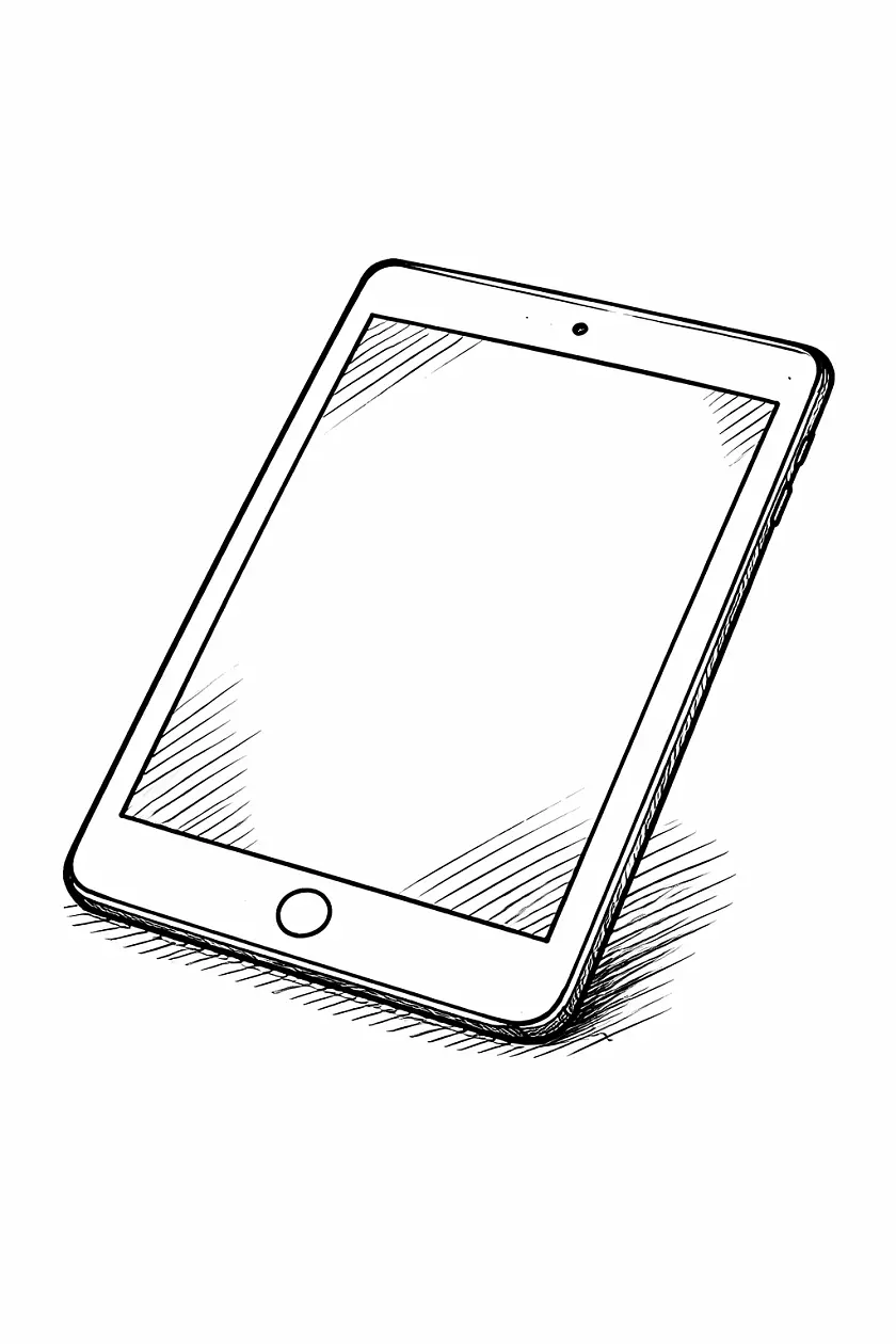 Zeichnung von einem iPad